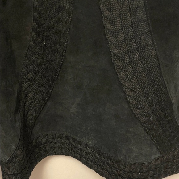 Women’s Coldwater Creek Women's Black Suede Jacket With Knit Details Size 1X - Picture 6 of 9